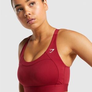 Gymshark Racerback Burgundy Sports Bra size S